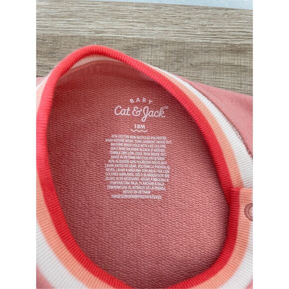 Cat & Jack Baby Set 18M NWT | Brand New Bestie Sweatshirt Shorts Outfit - Picture 5 of 7